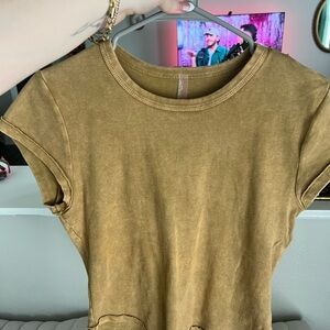 Free People Ribbed Baby Tee